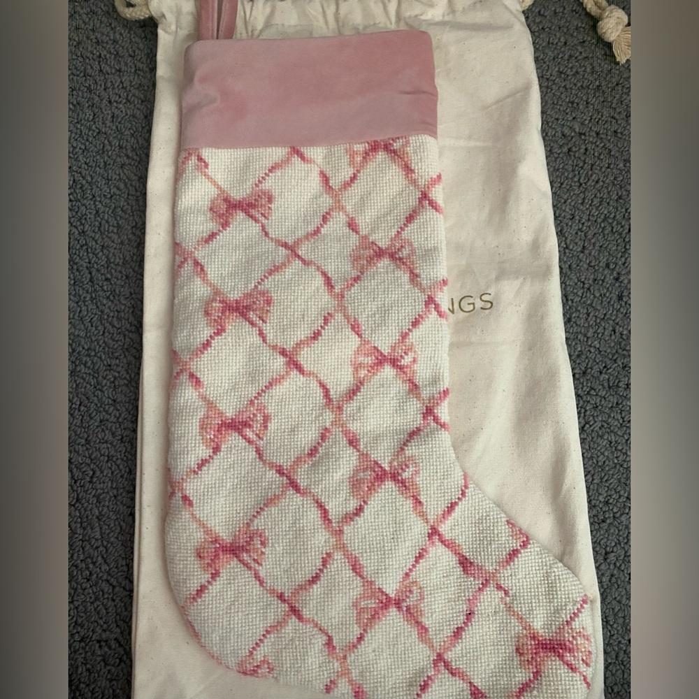 Bauble Love Shack Fancy Christmas Bow Stocking